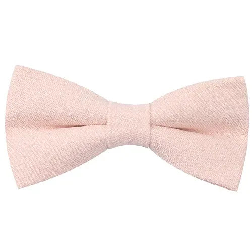 Pastel Pink Cotton Pre-Tied Bow Tie for Classy Men