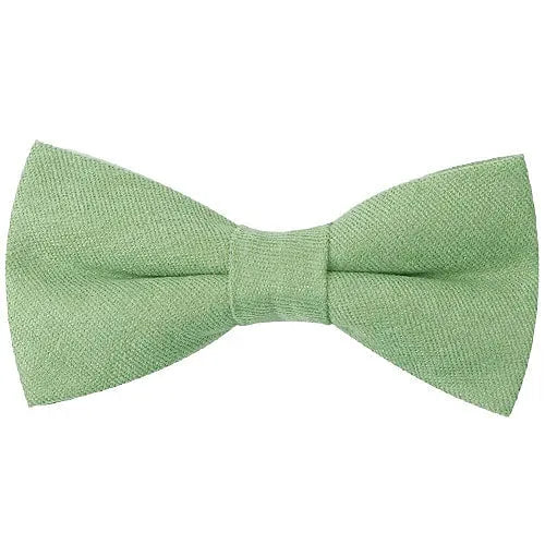 Pastel Green Cotton Pre-Tied Bow Tie for Classy Men