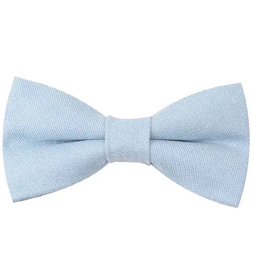Pastel Blue Cotton Pre-Tied Bow Tie for Classy Men