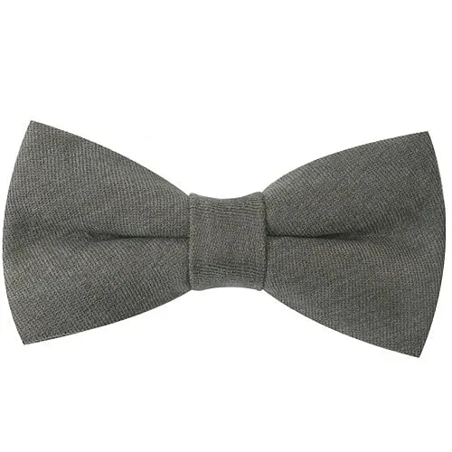 Grey Cotton Pre-Tied Bow Tie for Classy Men
