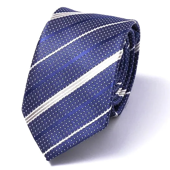 Elegant Silk Skinny Tie for Men in Classic Blue