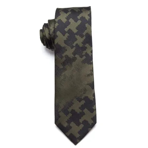 Camo Cross Skinny Tie for Men - Stylish and Sophisticated Accessory
