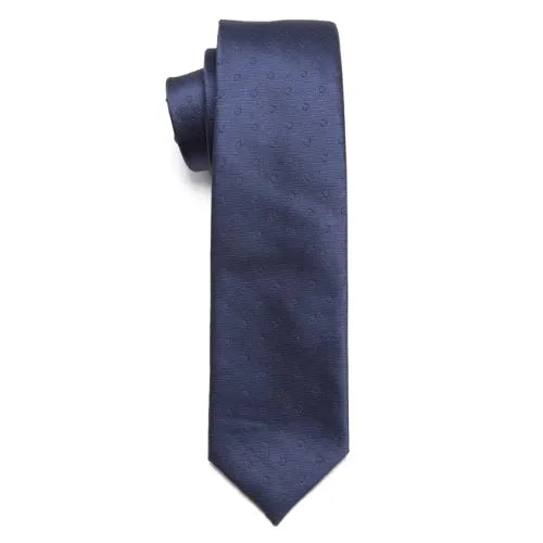 Mens Blue Mini Circle Skinny Tie - Elegant Accessory for Formal and Casual Styles