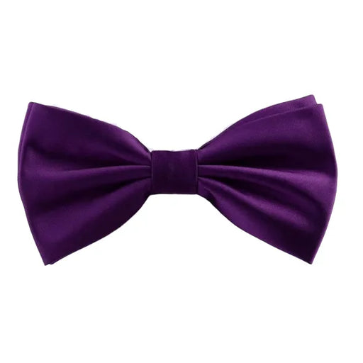 Elegant Purple Silk Pre-Tied Bow Tie for Men