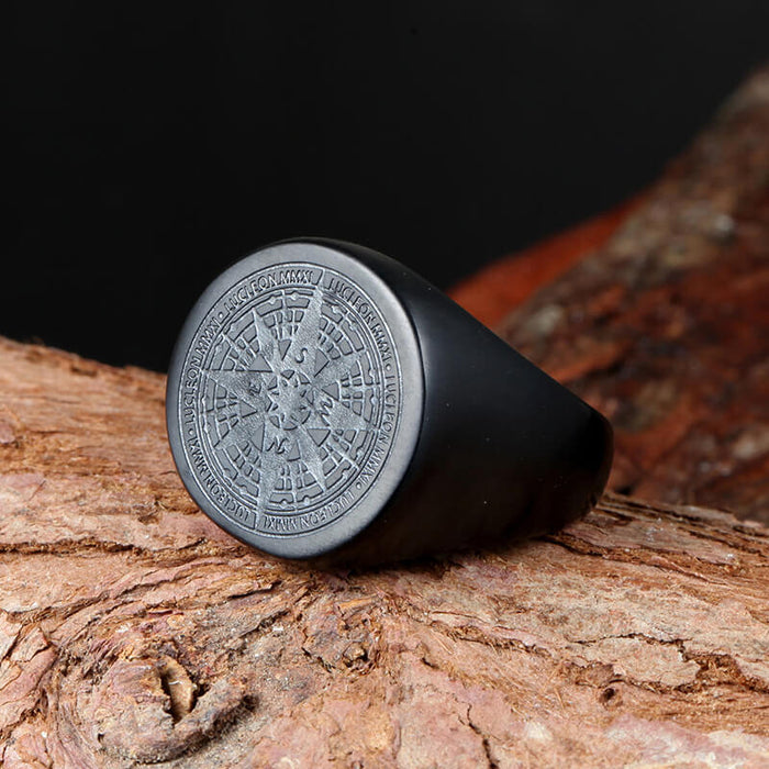 Men's Viking Compass Ring Stainless Steel