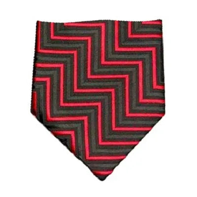 Red and Black Zig Zag Silk Tie for Classy Men
