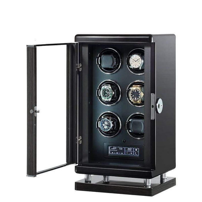 Winding Watch Mechanism with Secure Fingerprint Lock 6 Slots