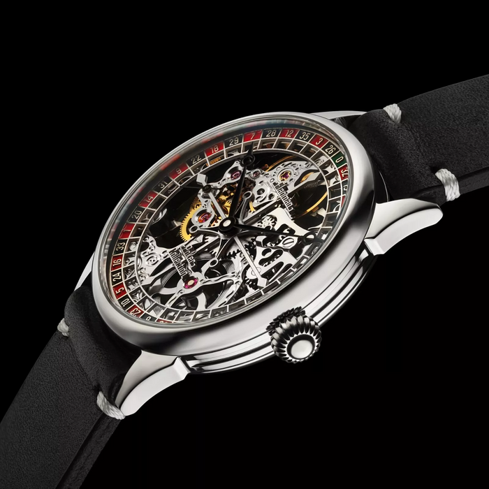 Roulette Skeleton Mechanical Watch – Handmade Steampunk Casino