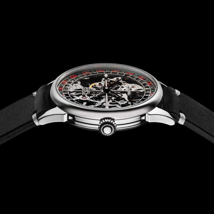 Roulette Skeleton Mechanical Watch – Handmade Steampunk Casino