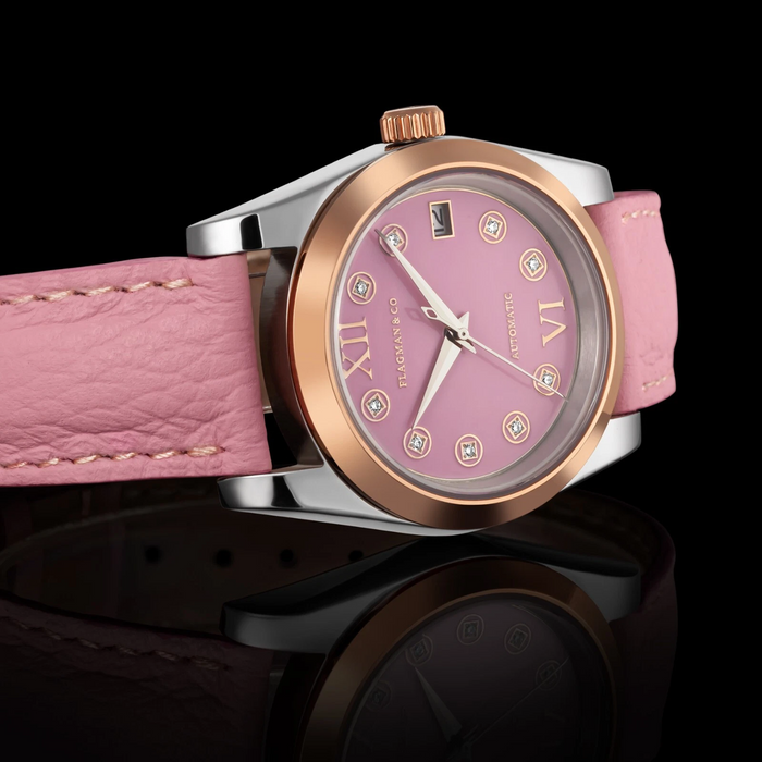 Pink Automatic Luxury Watch for Women – Sophistication Timepiece