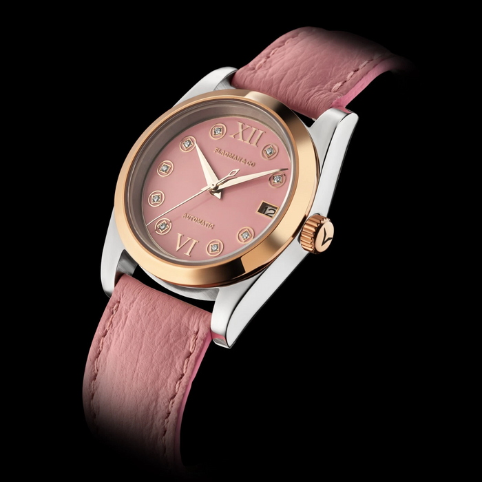 Pink Automatic Luxury Watch for Women – Sophistication Timepiece