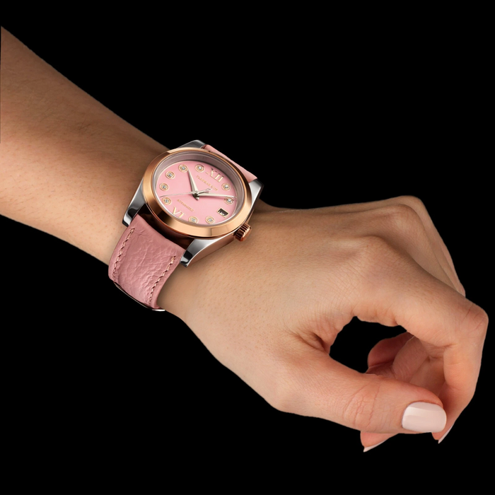 Pink Automatic Luxury Watch for Women – Sophistication Timepiece