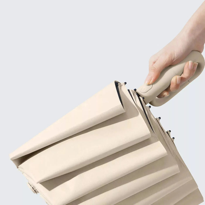 Inverted Compact Travel Umbrella with Reflective Stripe