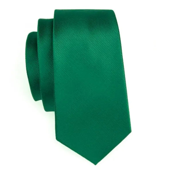 Silk Tie for Men - Classy Shamrock Green Design