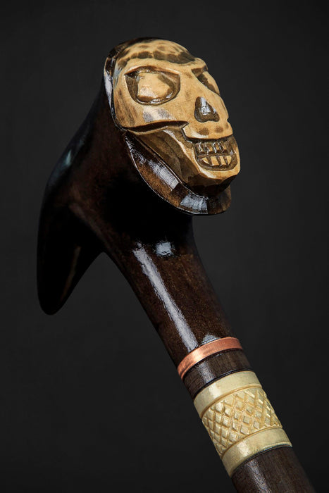 Skull Vintage Walking Stick, Gothic Style Walking Cane For Men