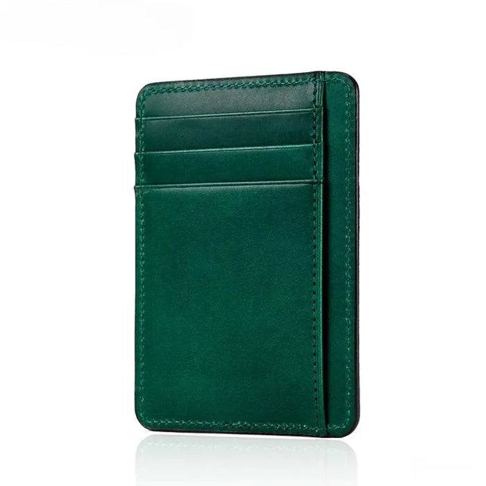 Custom Name Italian Vegetable Tanned Leather AirTag Wallet