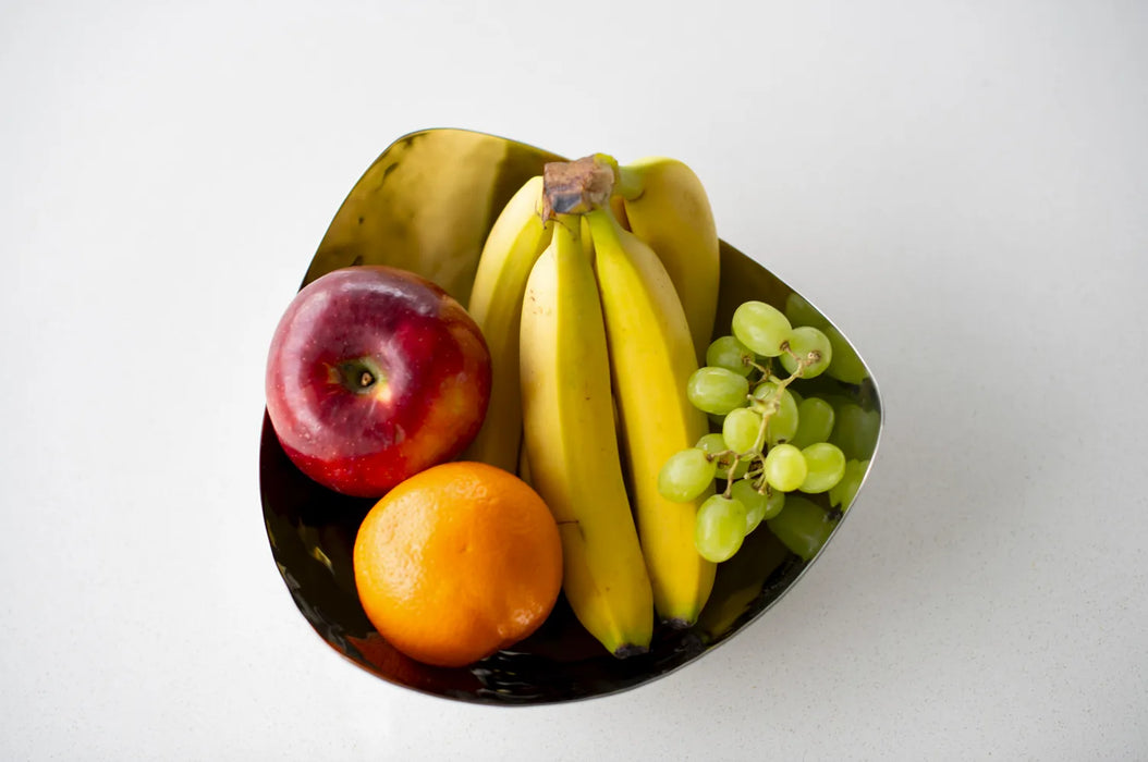 Trio Triangle Snack Bowl – Hammered Stainless Steel