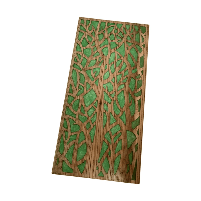 Wooden Backgammon With Epoxy Resin "Forest", 48×23×3 cm