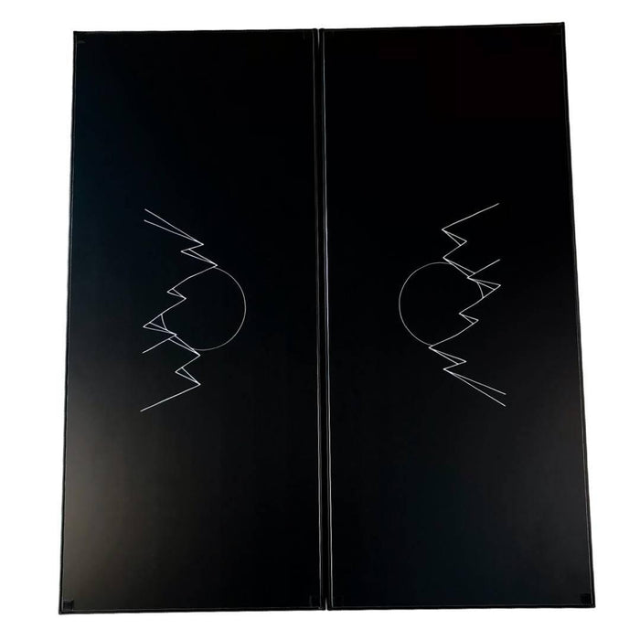 Luxury Black Glass Backgammon "Moon", 60×30 cm