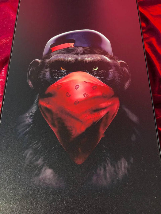 Premium Glass Backgammon Board "Monkey", 60×30 cm