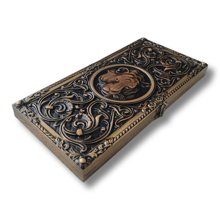 Unique Wooden Backgammon "Tiger", 46×23×3 cm