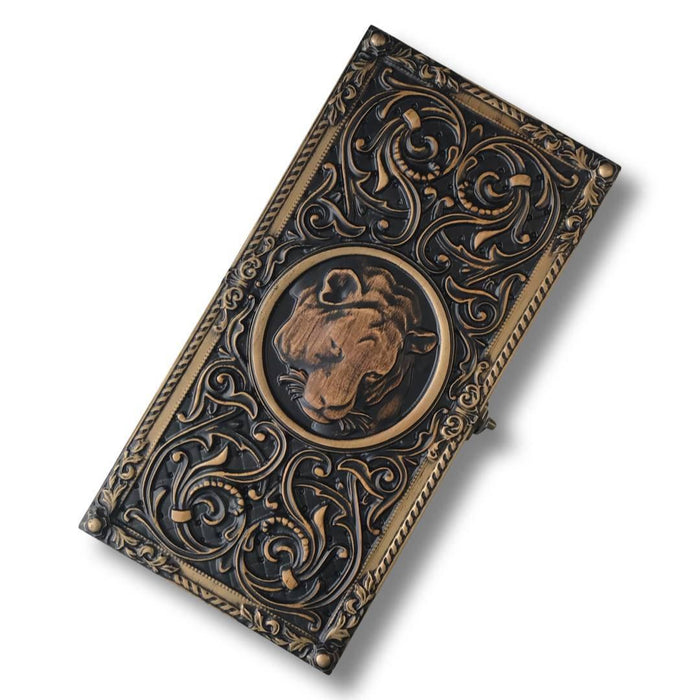 Unique Wooden Backgammon "Tiger", 46×23×3 cm