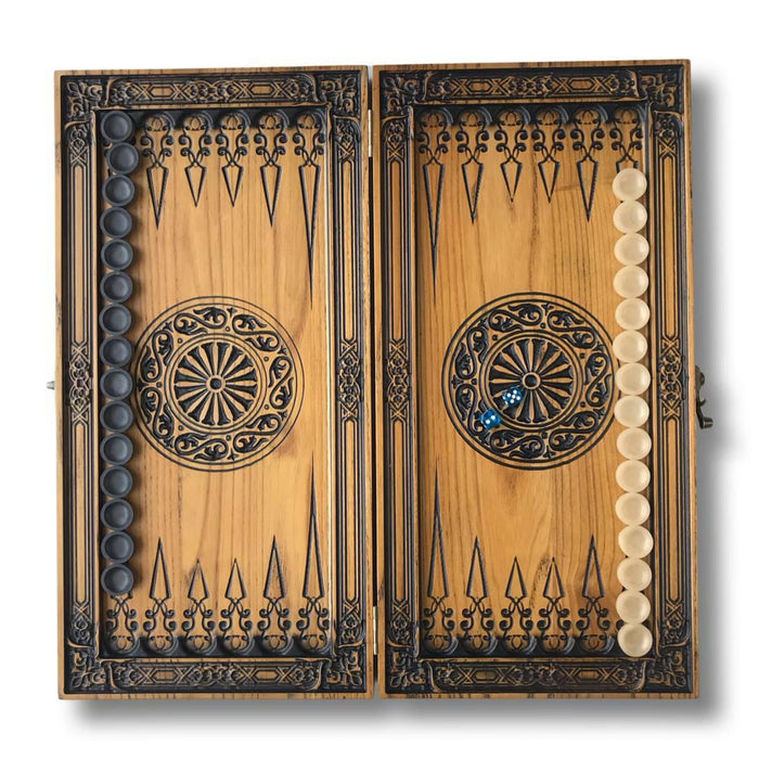 Unique Wooden Backgammon "Tiger", 46×23×3 cm