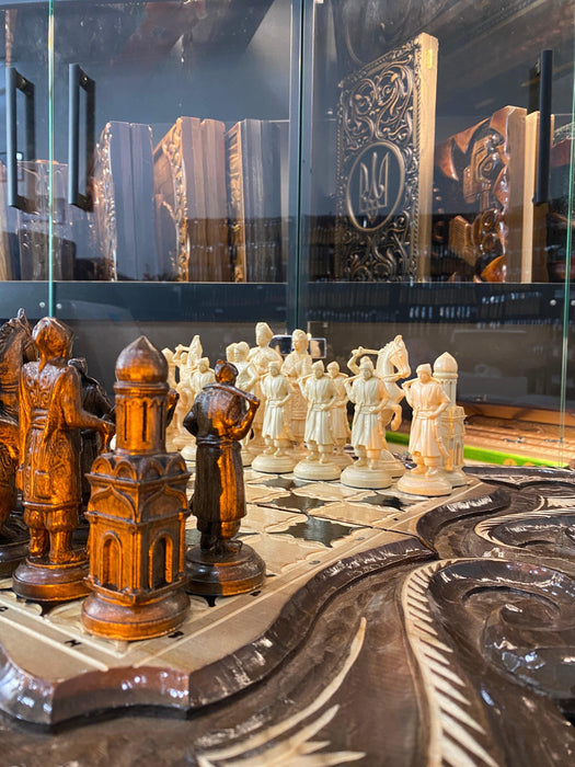 Wooden backgammon "Sailboat", 68×32×8 cm, art. 190148