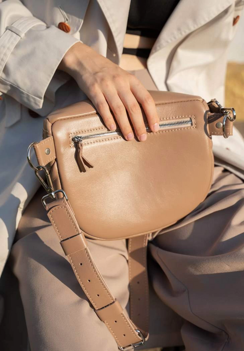Leather Waist Crossbody Bag – Compact and Hands-Free
