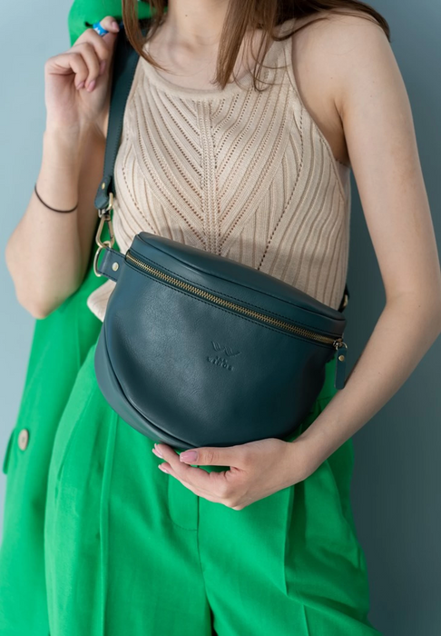 Leather Waist Crossbody Bag – Compact and Hands-Free