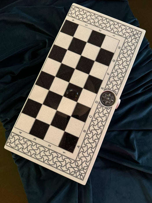 Limited Edition Luxury White Acrylic Stone Chess Set