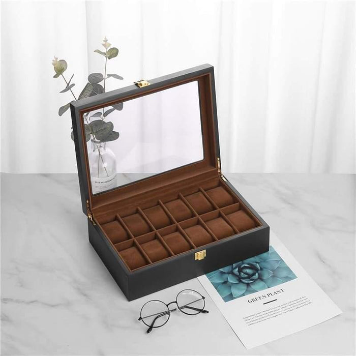 Watch Storage Box with 12 Slots for Watch Collection