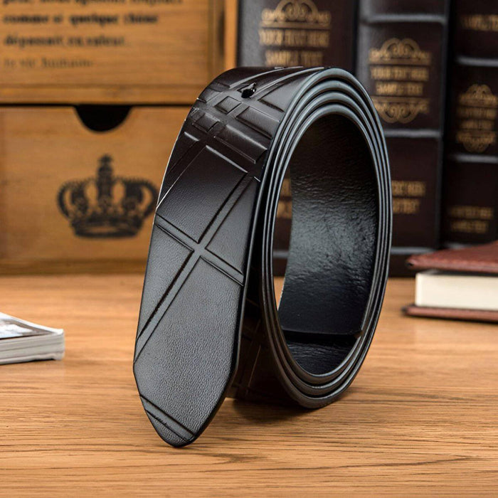 Leather Belt Strap, For Pin Buckles, Textured, Ekrem Model