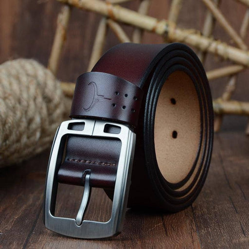 Vintage Casual Leather Belt For Men, Maverick Model