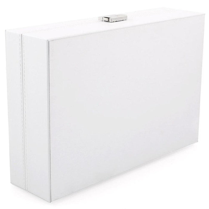 White Premium Leatherette Watch Box with 12 Slots
