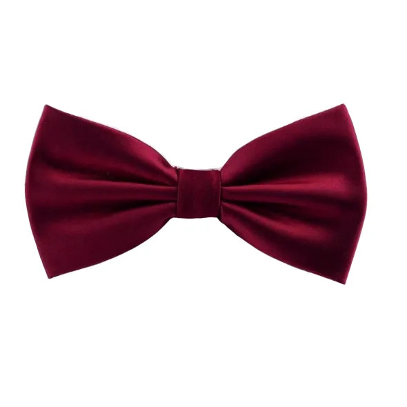 Wine Red Silk Pre-Tied Bow Tie for Classy Men