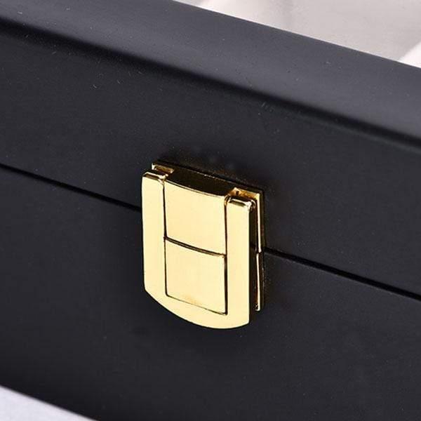 Wooden Watch Box with Luxurious Suede Interior 6 Slots