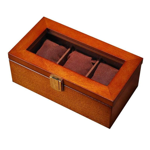 High-Quality Wooden Watch Storage Box with 3 Slots