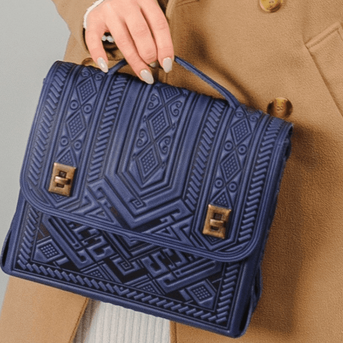 Accessorize with Flair. Boho Leather Bags Featuring Stunning Embossing Details