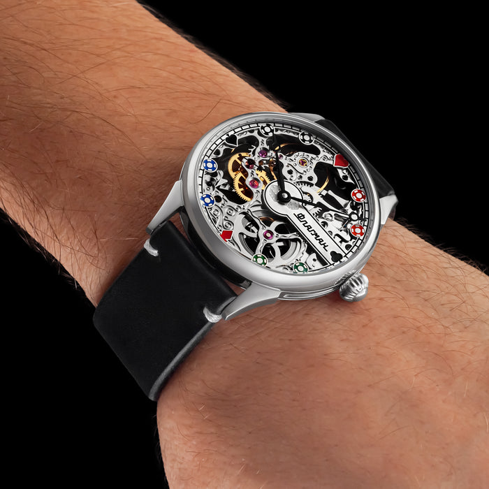 Poker Skeleton Watch – Handmade Casino Steampunk Mechanical