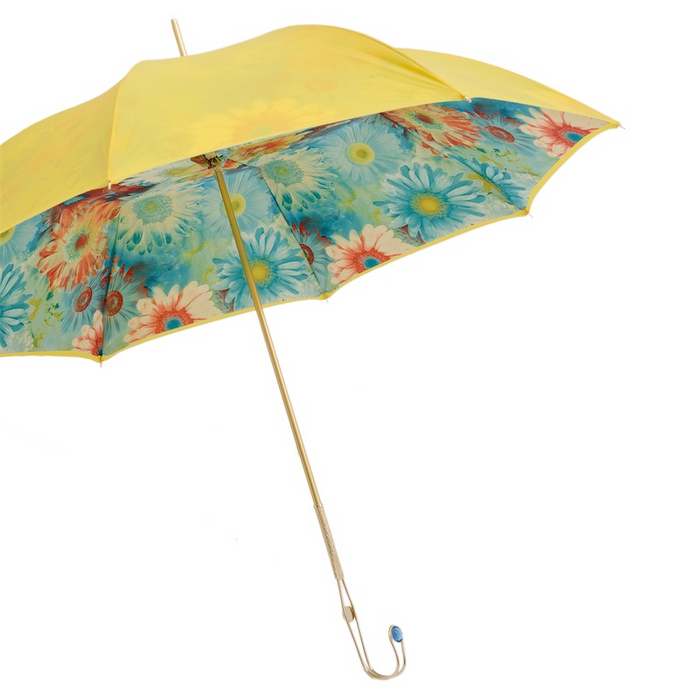 Unique Yellow Summer Sunflowers Umbrella, Double Cloth