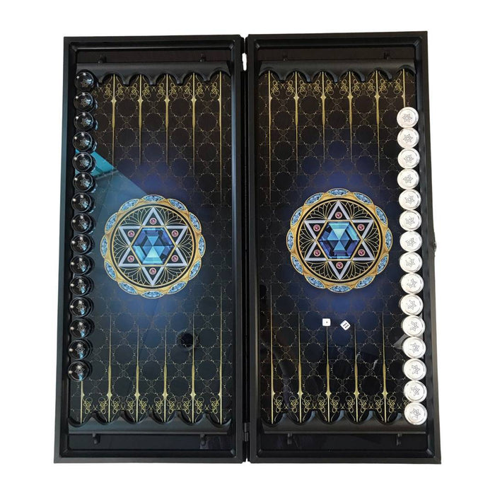 Crystal clear backgammon set
