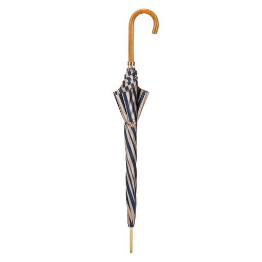 Modern Malacca Handle Classic Striped Umbrella - Artynov | Unique Handmade Accessories