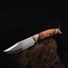 Personalized Handcrafted Knife Brass Bull Maple Burl