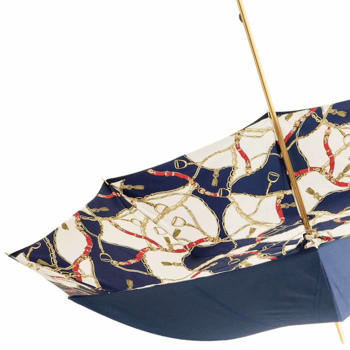 Navy Bridles Jeweled Luxury Elegant Umbrella - Artynov | Unique Handmade Accessories