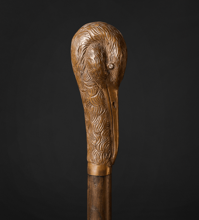 Jewelry Bronze Bird Stork Walking Cane - Unique Style Cane