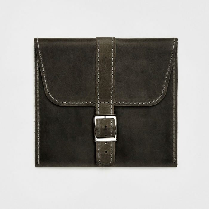 Leather watch case with pillow