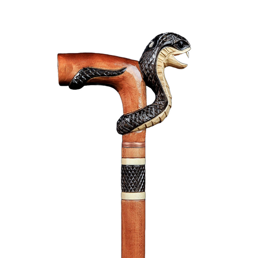 Antique cobra head walking cane