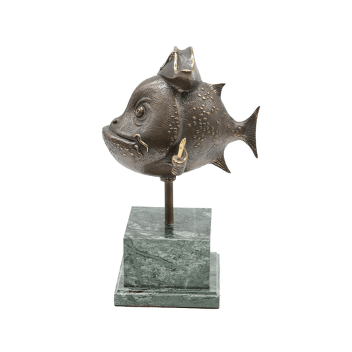 Original Sculpture, Bronze The Chef Fish Tale