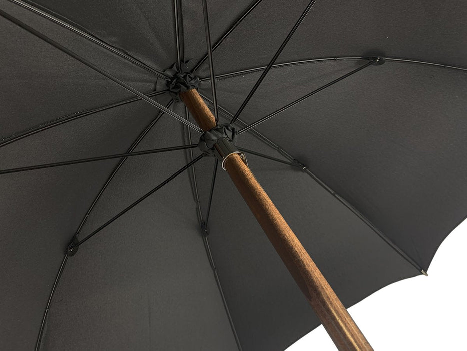 Handcrafted Leather Seat Umbrella - Black Color